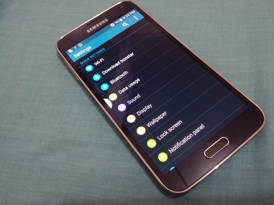 Samsung Galaxy S5 G900L U+LTE8 Aqua Blue 32GB photo