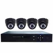 isafe cctv 8 channel 4 dome type inddor camera photo